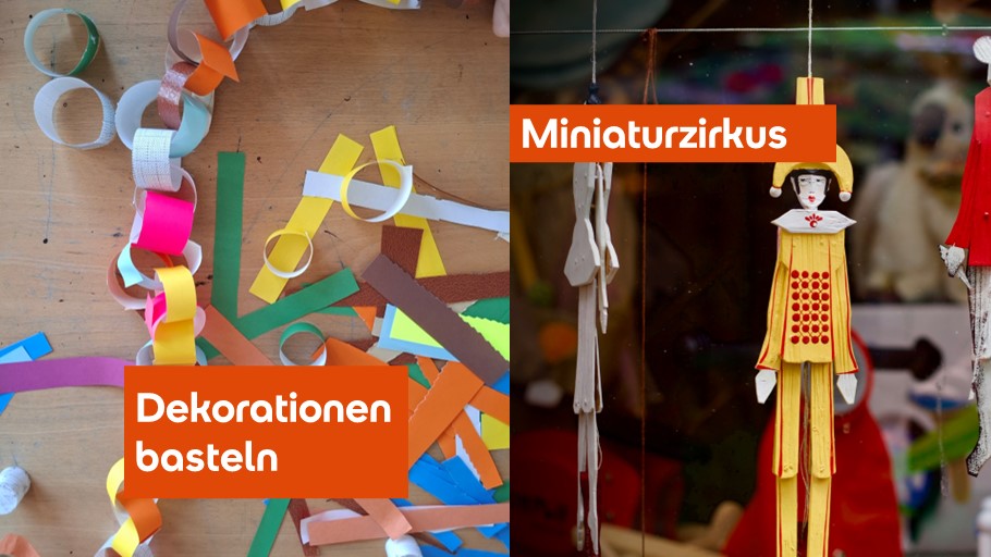 Bild zeigt Dekorationen und Miniaturfiguren.